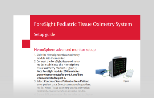 ForeSight tissue oximetry setup guide